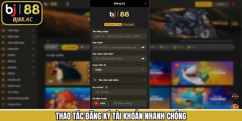 Tiến trình các bước đăng ký tài khoản qua hai phương thức 